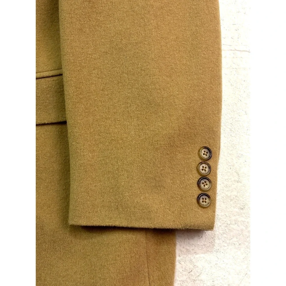 Bill Blass 44L Tan 100% Camel Hair‎ Blazer Jacket Sport Suit Coat USA Classic